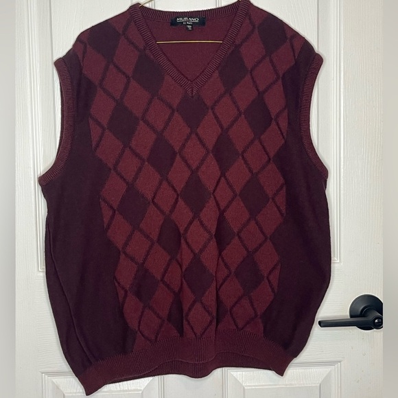 Murano by, Raffi Large Burgundy sweater Vest - Picture 1 of 5